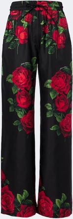 Dolce & Gabbana Floral silk wide-leg palazzo pants