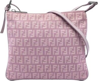 Fendi Pre-owned Canvas Crossbody Bag - Dames - Vintage Schoudertas - Roze - ONE Size - Vintage