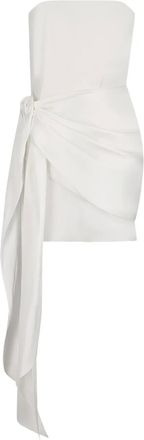 DAVID KOMA Abito corto senza spalline - Bianco