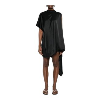Coperni Vestido Drapeado Zero Waste - Dresses - Mujer - Negro - M