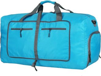 Generic Compatible For 70L Large Capacity Travel Folding Bag Waterproof Handbag Duffel Sports Fitness Aircraft Yoga(Blue)
