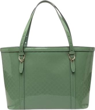 Gucci Pre-owned Nice Tote Bag - Dames - Vintage Shopper - Groen - ONE Size - Leer - Vintage