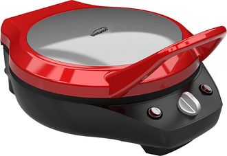 Brentwood 1200 Watt 12 Inch Non Stick Pizza Maker and Grill in Red