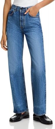 ASKK NY Rosebowl High Rise Straight Jeans In Port