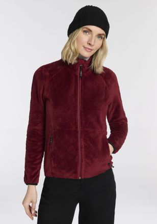 Killtec Fleecejacke KILLTEC KOW 6 WMN KNTFLC JCKT, Damen, Gr. 36, rot (weinrot), Obermaterial: 100% Polyester, Jacken Fleecejacke, &Uuml;bergangsjacke, windabweise