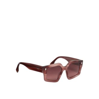 Fendi Accessoires, Dames, Rood, ONE Size, Geometrische Zonnebril