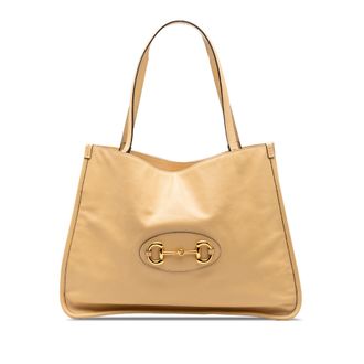 Gucci Tweedehands Medium Leren Horsebit 1955 Tote