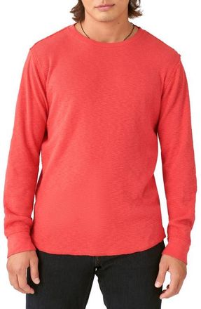 Lucky Brand Garment Dye Thermal Cotton Top in True Red at Nordstrom, Size X-Large