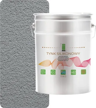 OEM Intonaco Siliconico 7045 Facciata Esterna Grigio 1,5 Mm Premium 15 Kg