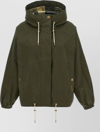 Barbour hawkridge hooded rain jacket drawstring hem