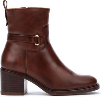 Pikolinos Huesca Enkellaars voor dames - Dames - Laarzen met Hak - Bruin - 41 EU - Leer - Schoenen