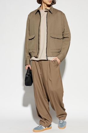 Brioni Lightweight Jacket With Pockets, Mens, Green