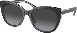 Coach HC8365U CH566 Asian Fit 57458G Womens Sunglasses Grey Size 55