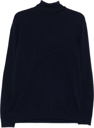 Daniele Fiesoli Luxe Blauwe Trui Aw 25 - Heren - Coltruien - Blauw - 2XL - Wol - Truien & Vesten