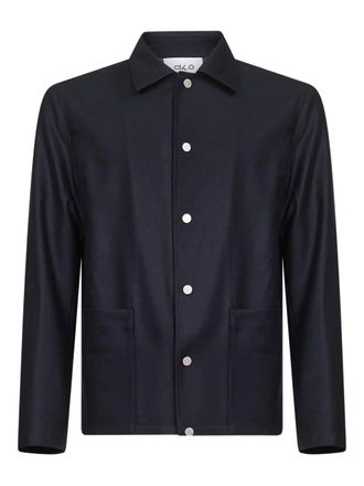 D4.0 snap-button wool jacket - Blue
