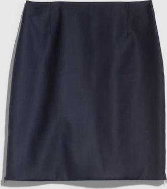 Gucci Light Wool Mini Skirt, Blue
