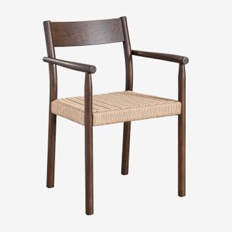 Sklum Sklum - Pack De 2 Sillas De Comedor En Madera De Roble Y Cuerda Trenzada Mara