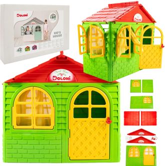 OEM Casita De Juegos Infantil Con Ventanas Y Puertas Que Se Abren, Con Cortinas, Sin Suelo: El Espacio De Juego Perfecto Para Los M&aacute;s Peque&ntilde;os, Modelo 025