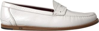 Dolce & Gabbana Slip-on Mocassin Loafers - Heren - Loafers - Wit - 40 EU - Leer - Schoenen