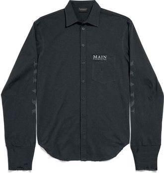 Balenciaga Camicia Con Maniche Stile T-Shirt Main Character Artwork In Jersey-Uomo