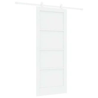 Berkfield Home Sliding Door with Hardware Set White 83x202 cm Solid Wood Pine