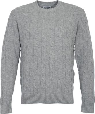 MC2 Saint Barth Braided Knit Wool Sweater With Ribbed Details
