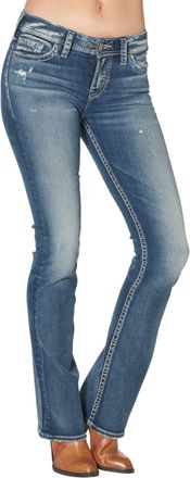 Silver Jeans Co Womens Tuesday Mid Boot Jeans In Blue