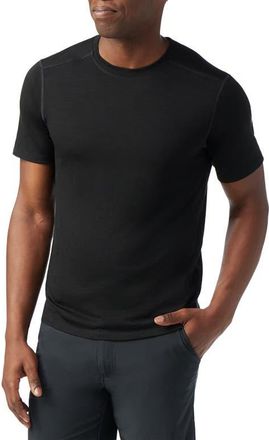 Smartwool Merino Wool Short Sleeve T-Shirt in Black at Nordstrom, Size Xx-Large