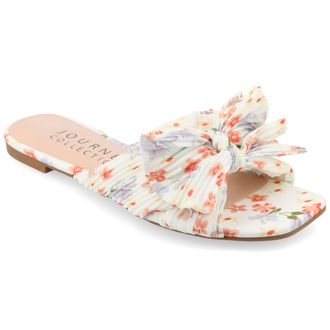Journee Collection Womens Serlina Medium and Wide Width Flat Sandals