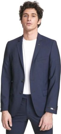 Karl Lagerfeld Veste de costume - Heren - Blazers - Blauw - 3XL - Jassen