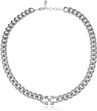 Off-white Collana a Catena con Freccia - - Accessories - Uomo - Grigio - ONE SIZE