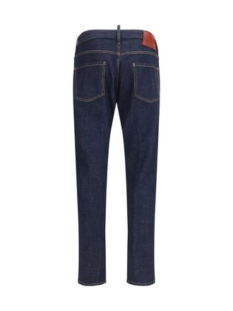 Dsquared2 Long Stretch Cotton Jeans - Navy