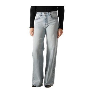 Diesel Jeans, Dames, Blauw, W30 L32, Katoen, 1978 D-Akemi Wide Jeans