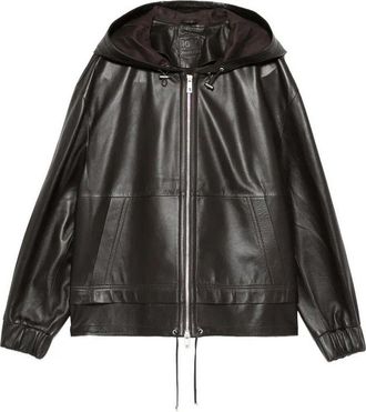 DESA 1972 Leather Hoodie Jacket