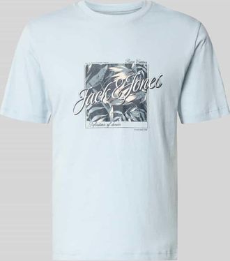 Jack & Jones Jack & Jones T-Shirt mit Rundhalsausschnitt Modell HONOLULU in Hellblau, Gr&ouml;&szlig;e XXL