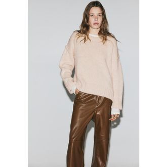 H&M Oversized Jumper in Light Beige at Nordstrom, Size Xx-Large