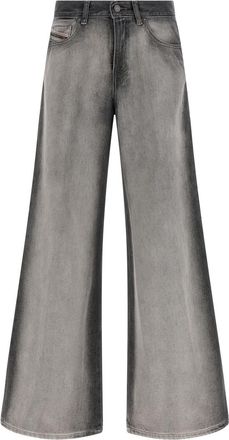 Diesel Grey Relaxed Mid Rise Jeans