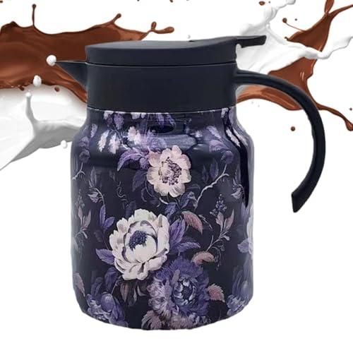 Thermos personnalisé - Infuseur intégré, Motif Arc-en-ciel et Monogramme - Gourdes - itouitou