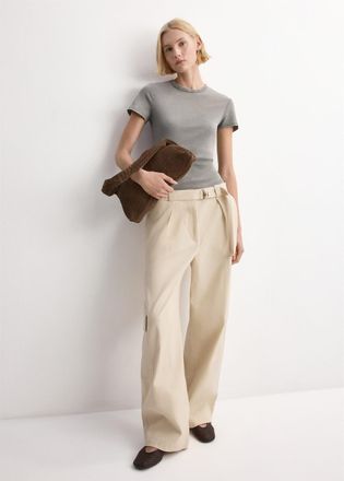 Mango Maglietta cotone effetto lavato grigio - Donna - XXS - MANGO