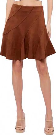 Ciebon Aje Pleated Mini Skirt In Brown