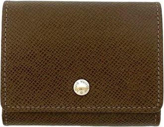 Louis Vuitton Brown Leather Wallet (Bi-Fold) (Pre-Owned)