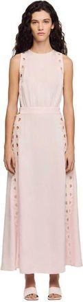 Sandro Flower jacquard maxi dress in Pink at Nordstrom, Size 36 Eu