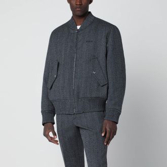 Gucci Reversible bomber jacket in black/white moulin&eacute; fabric