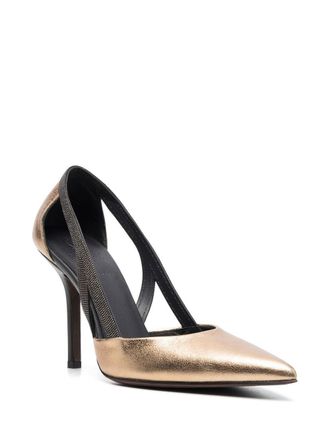 Brunello Cucinelli Pumps met puntige neus - Goud