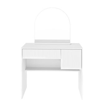 Urban Meuble Tocador con espejo, mesa de maquillaje moderna blanca