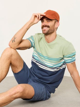 Fat Face FatFace Navy Chest Stripe T-Shirt