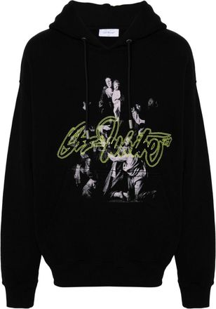 Off-white Script Mary hoodie - men - Polyester/Cotton - L - Black