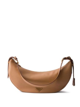 Prada Demi-Lune Large Leather Shoulder Bags