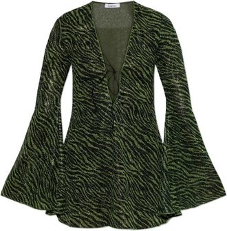 Os&eacute;ree Jurk met Lurex Garen - Dames - Korte kleedjes - Groen - M - Kleedjes
