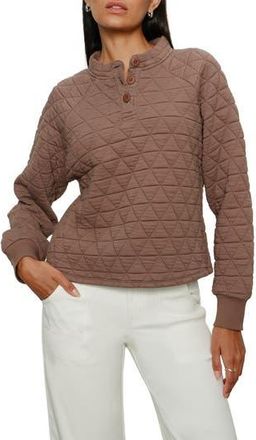 Sanctuary Quilted Sweatshirt in Morel Brown at Nordstrom Rack, Size Xx-Large P